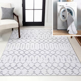 Leila Moroccan Diamond Trellis Machine-washable Area Rug