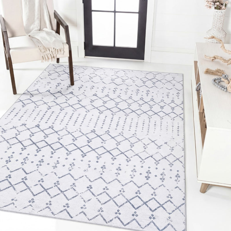 Leila Moroccan Diamond Trellis Machine-washable Area Rug