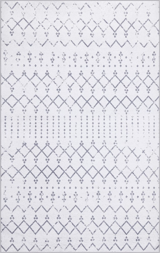 Leila Moroccan Diamond Trellis Machine-washable Area Rug