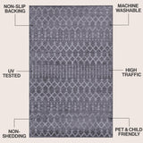 Leila Moroccan Diamond Trellis Machine-washable Area Rug