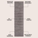 Leila Moroccan Diamond Trellis Machine-washable Area Rug