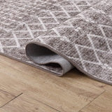 Leila Moroccan Diamond Trellis Machine-washable Area Rug