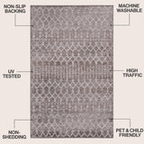 Leila Moroccan Diamond Trellis Machine-washable Area Rug