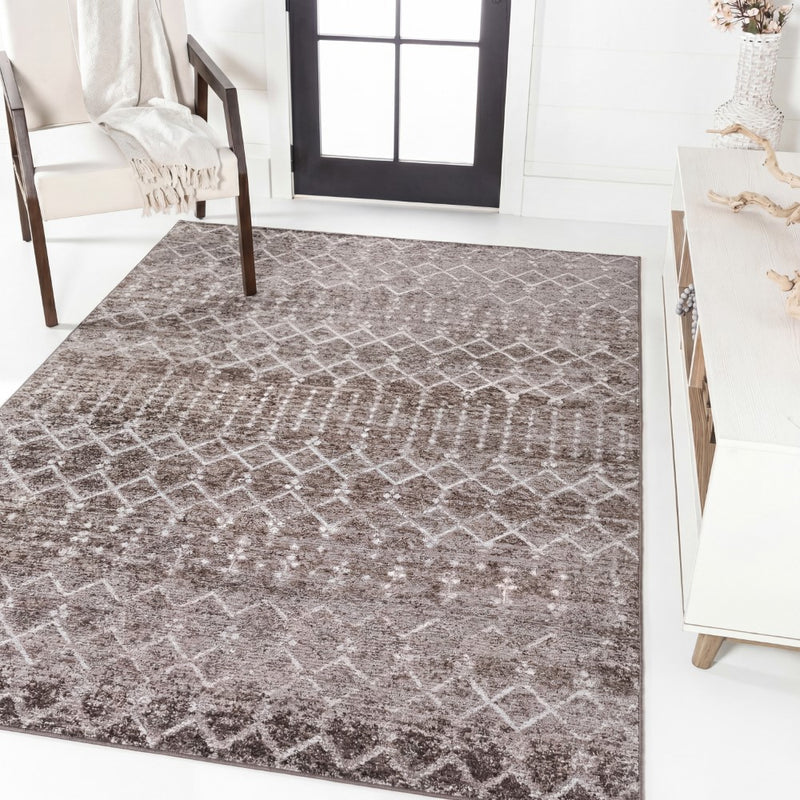 Leila Moroccan Diamond Trellis Machine-washable Area Rug