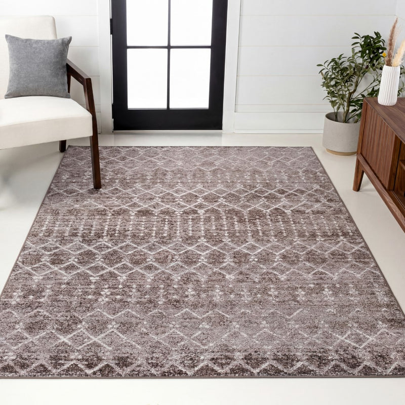 Leila Moroccan Diamond Trellis Machine-washable Area Rug