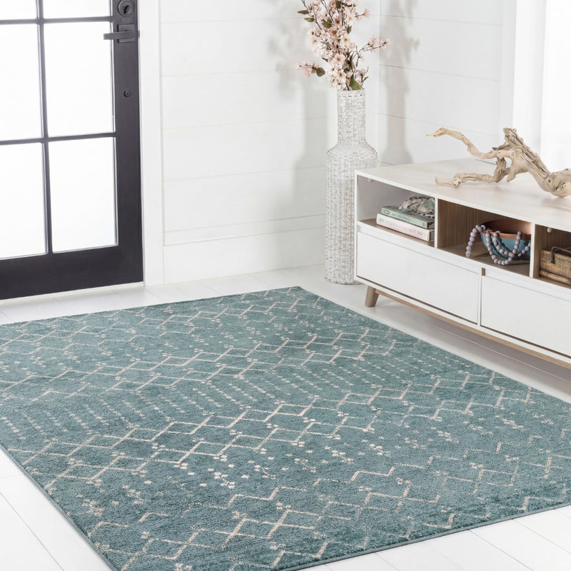 Leila Moroccan Diamond Trellis Machine-washable Area Rug
