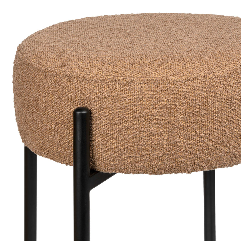 Paola Modern  Metal/Bouclé Cushioned Counter & Bar Stool - JONATHAN Y