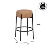 Paola Modern  Metal/Bouclé Cushioned Counter & Bar Stool - JONATHAN Y