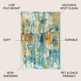 Contemporary Pop Modern Abstract Waterfall Area Rug