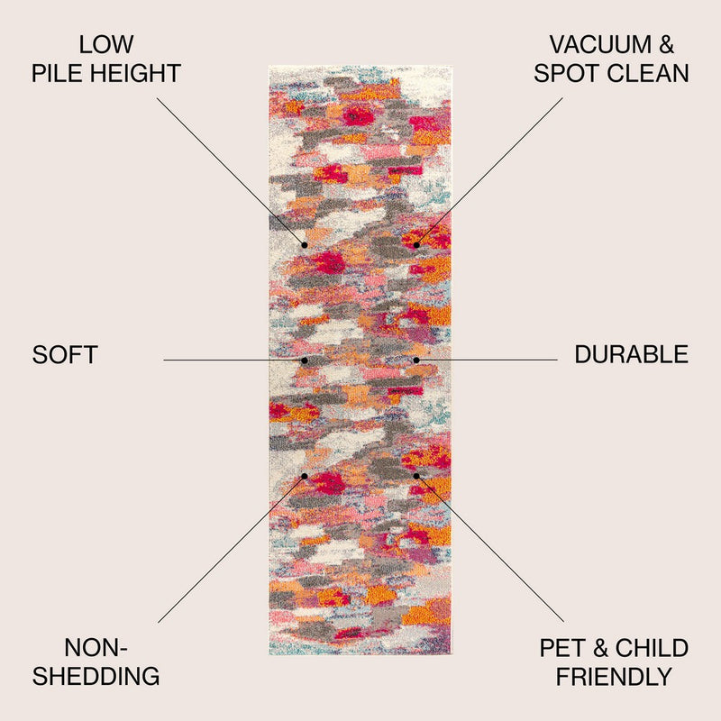 Contemporary Pop Modern Abstract Brushstroke Area Rug
