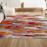 Contemporary Pop Modern Abstract Brushstroke Area Rug