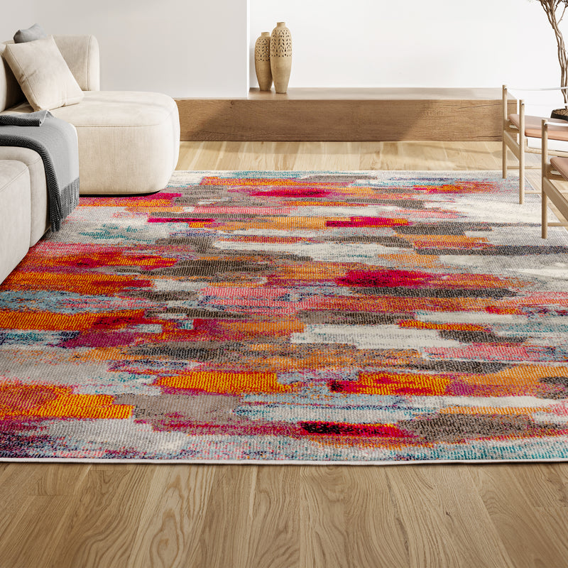 Contemporary Pop Modern Abstract Brushstroke Area Rug