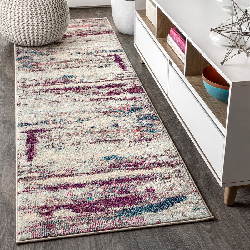 Contemporary Pop Modern Abstract Brushstroke Area Rug