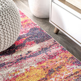 Contemporary Pop Modern Abstract Brushstroke Area Rug