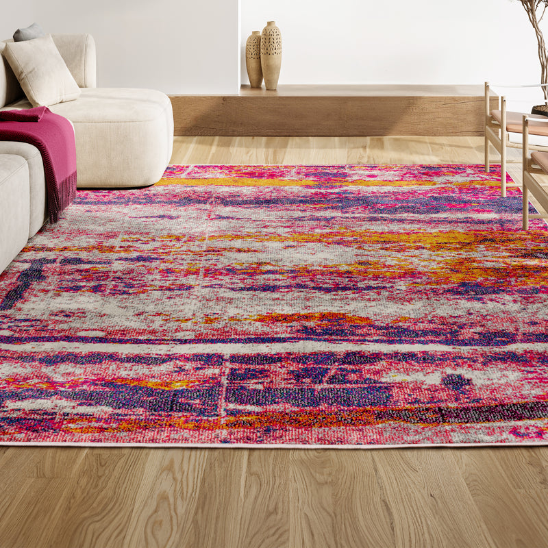 Contemporary Pop Modern Abstract Brushstroke Area Rug