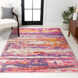 Contemporary Pop Modern Abstract Brushstroke Area Rug