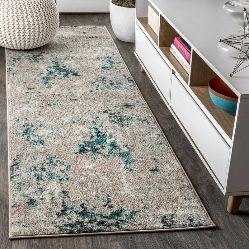 Contemporary Pop Modern Abstract Vintage Faded Area Rug