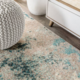 Contemporary Pop Modern Abstract Vintage Faded Area Rug