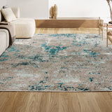 Contemporary Pop Modern Abstract Vintage Faded Area Rug