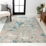 Contemporary Pop Modern Abstract Vintage Faded Area Rug