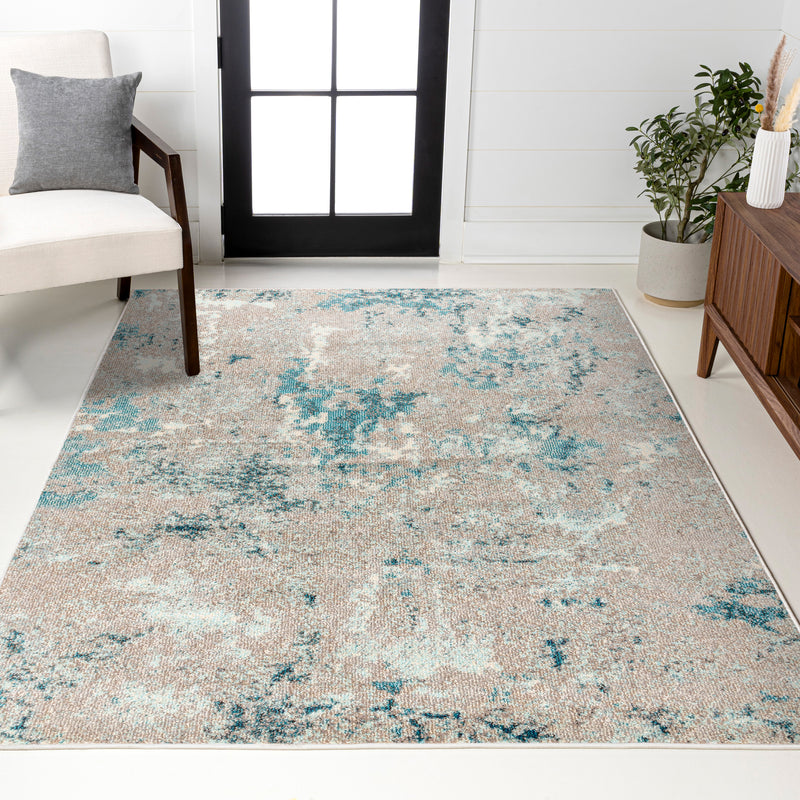 Contemporary Pop Modern Abstract Vintage Faded Area Rug