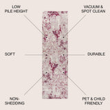 Contemporary Pop Modern Abstract Vintage Faded Area Rug