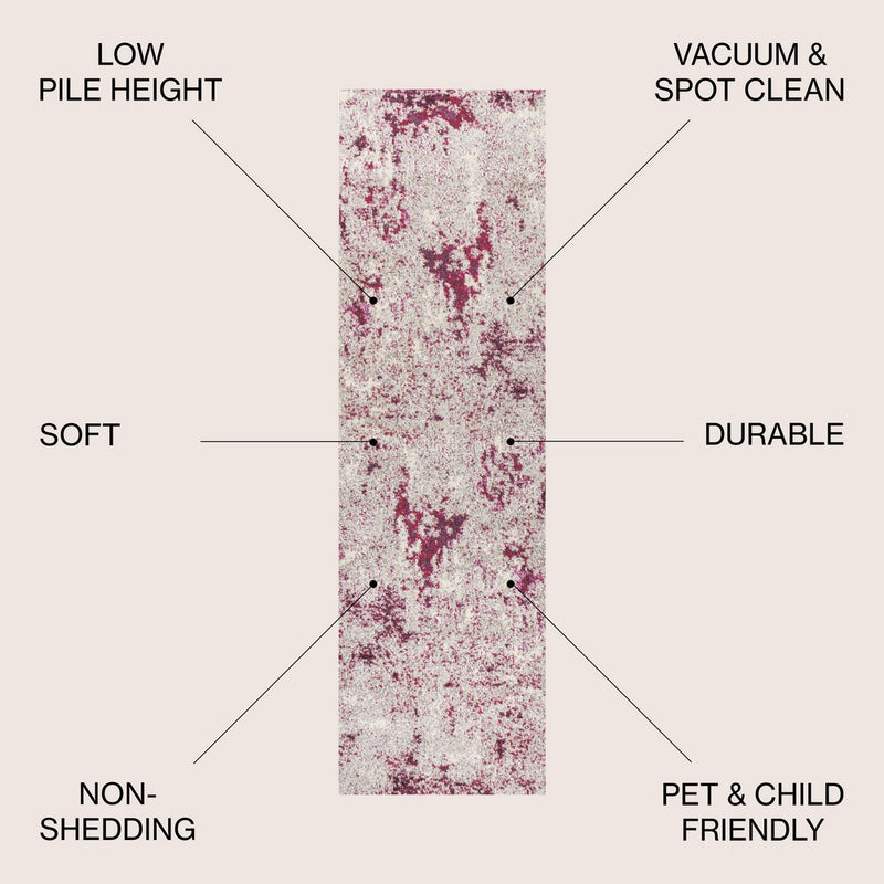 Contemporary Pop Modern Abstract Vintage Faded Area Rug
