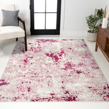 Contemporary Pop Modern Abstract Vintage Faded Area Rug
