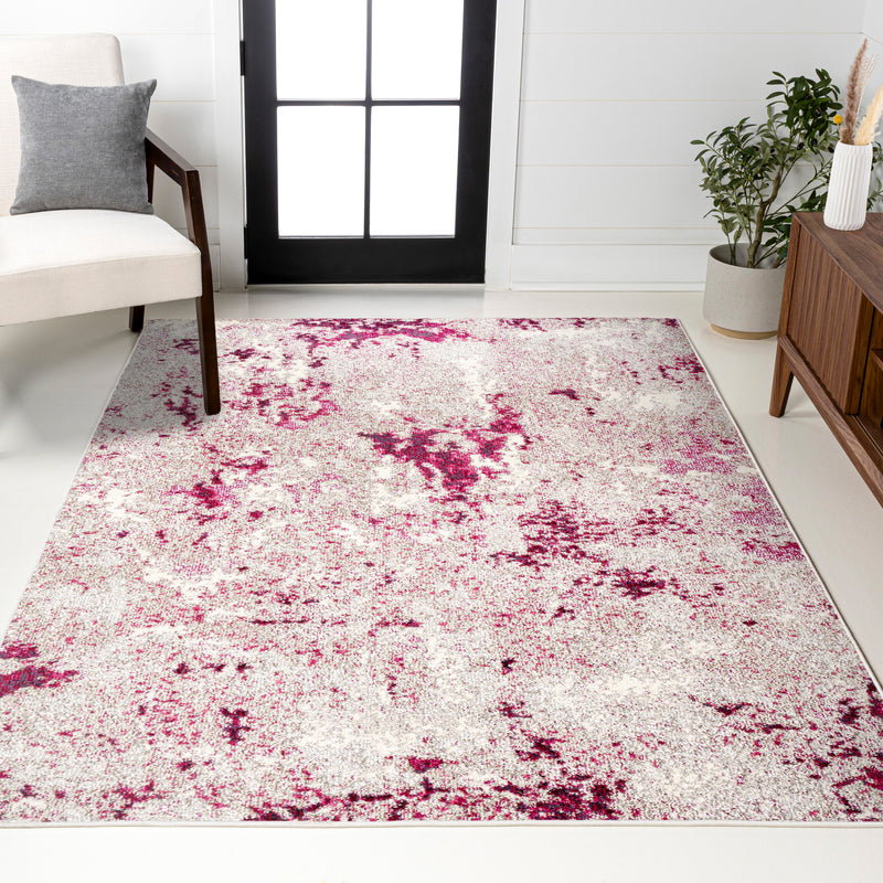 Contemporary Pop Modern Abstract Vintage Faded Area Rug