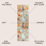 Contemporary Pop Modern Abstract Vintage Area Rug