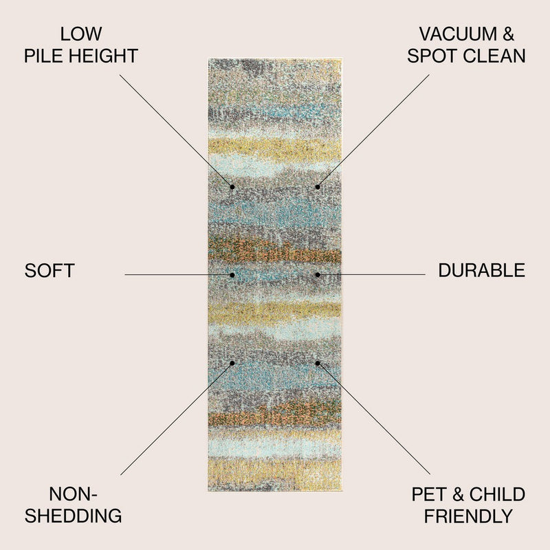 Contemporary Pop Modern Abstract Vintage Area Rug