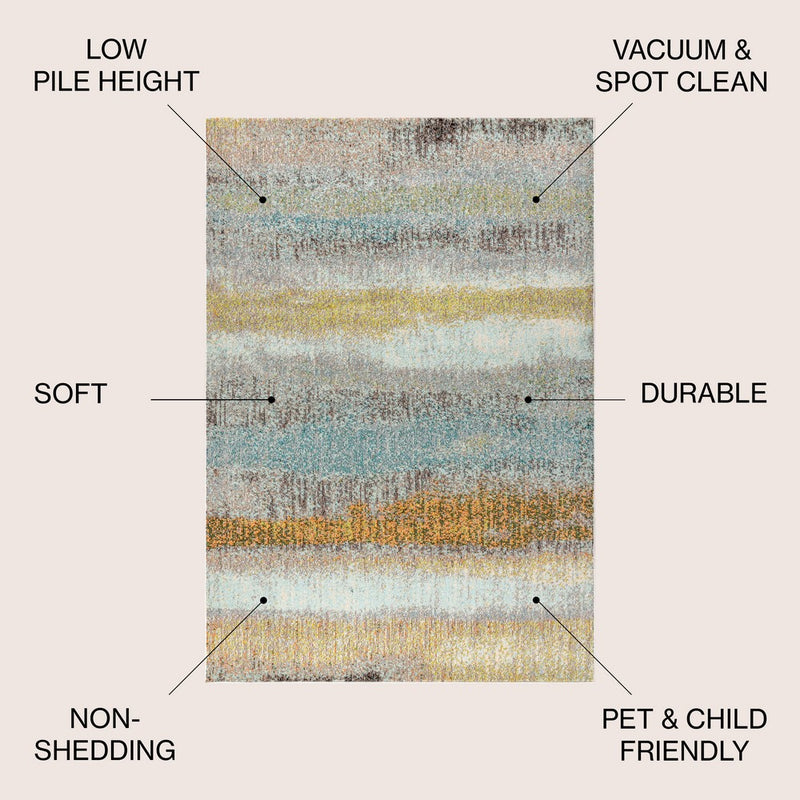 Contemporary Pop Modern Abstract Vintage Area Rug