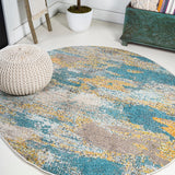 Contemporary Pop Modern Abstract Vintage Waterfall Area Rug