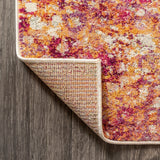 Inspired contemporary Pop Modern Abstract Area Rug Pink/Orange / Runner / 2'3" X 8' – BACK