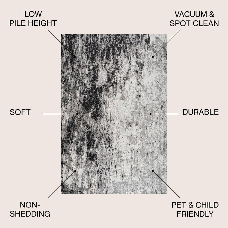 Storm Modern Abstract Area Rug