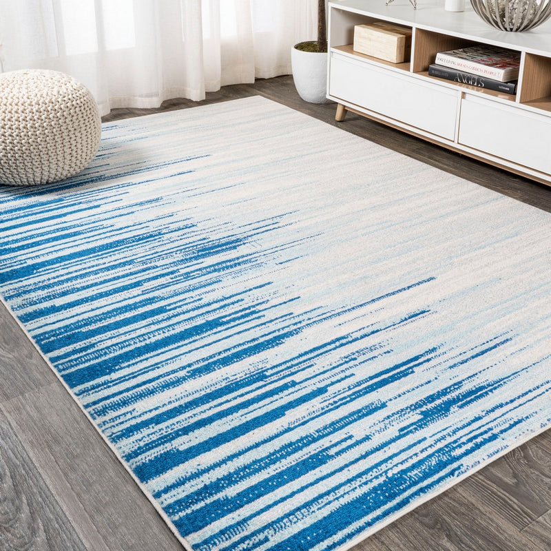 Linear Modern Half-stripe Area Rug