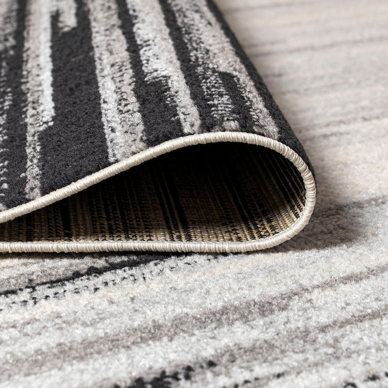 Linear Modern Half-stripe Area Rug
