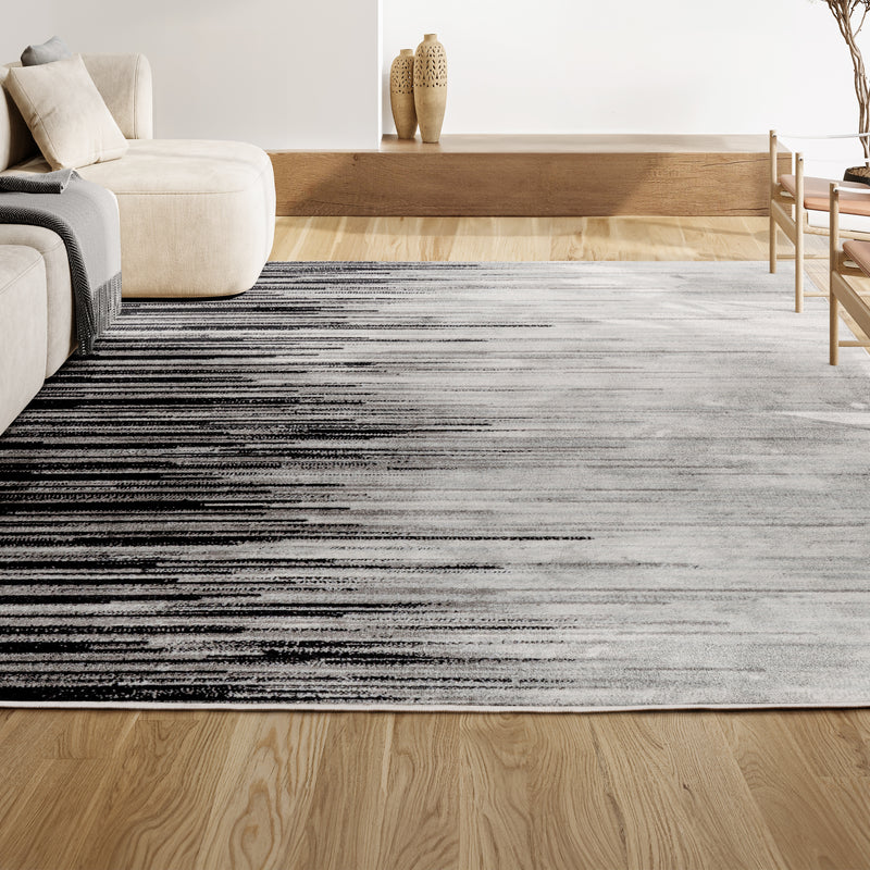 Linear Modern Half-stripe Area Rug