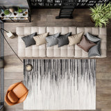 Linear Modern Half-stripe Area Rug
