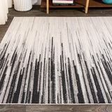 Linear Modern Half-stripe Area Rug