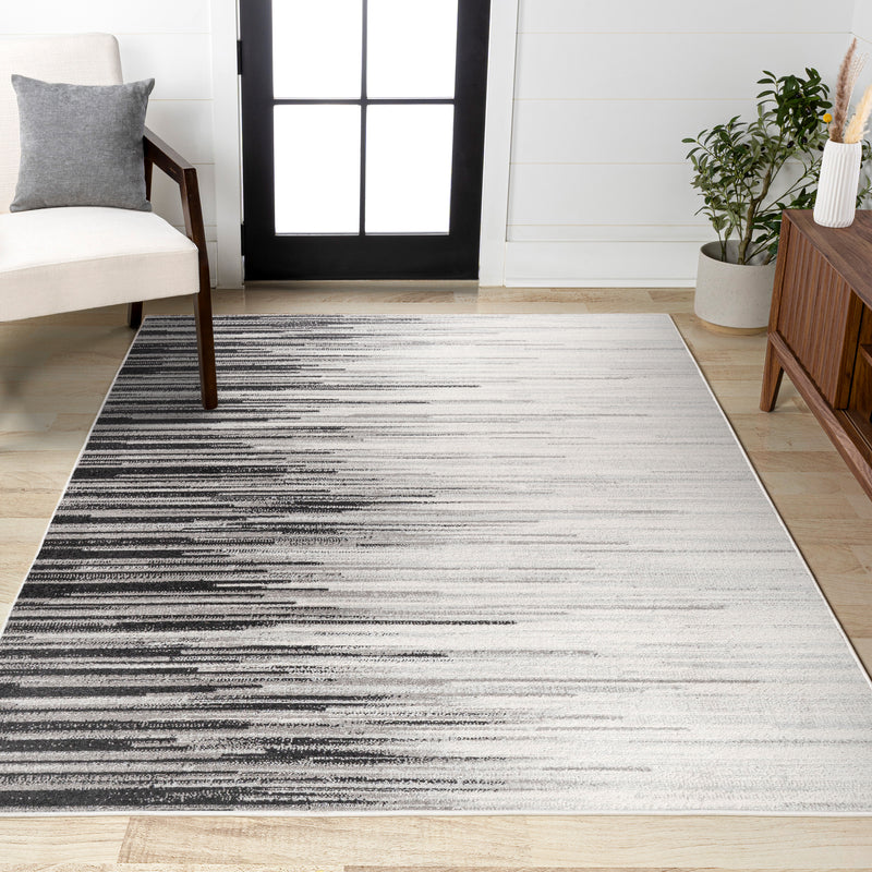 Linear Modern Half-stripe Area Rug
