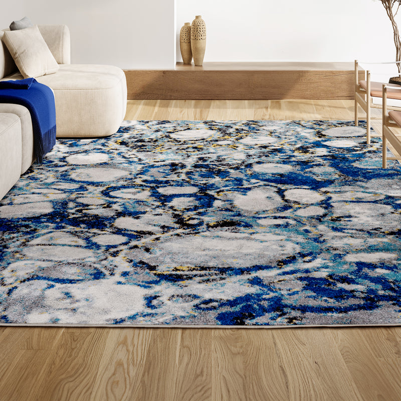 Pebble Marbled Abstract Area Rug