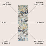 Pebble Marbled Abstract Area Rug