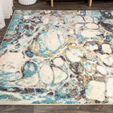 Pebble Marbled Abstract Area Rug