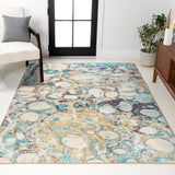 Pebble Marbled Abstract Area Rug