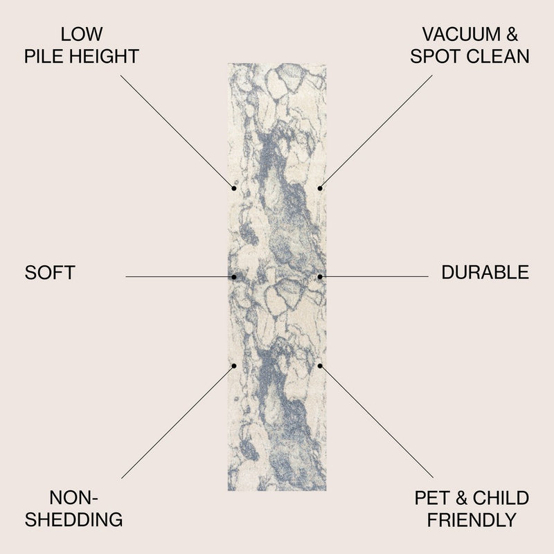 Marmo Abstract Marbled Modern Area Rug