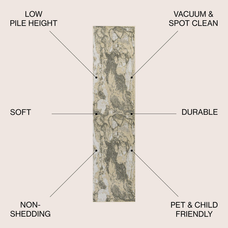 Marmo Abstract Marbled Modern Area Rug