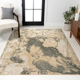 Marmo Abstract Marbled Modern Area Rug