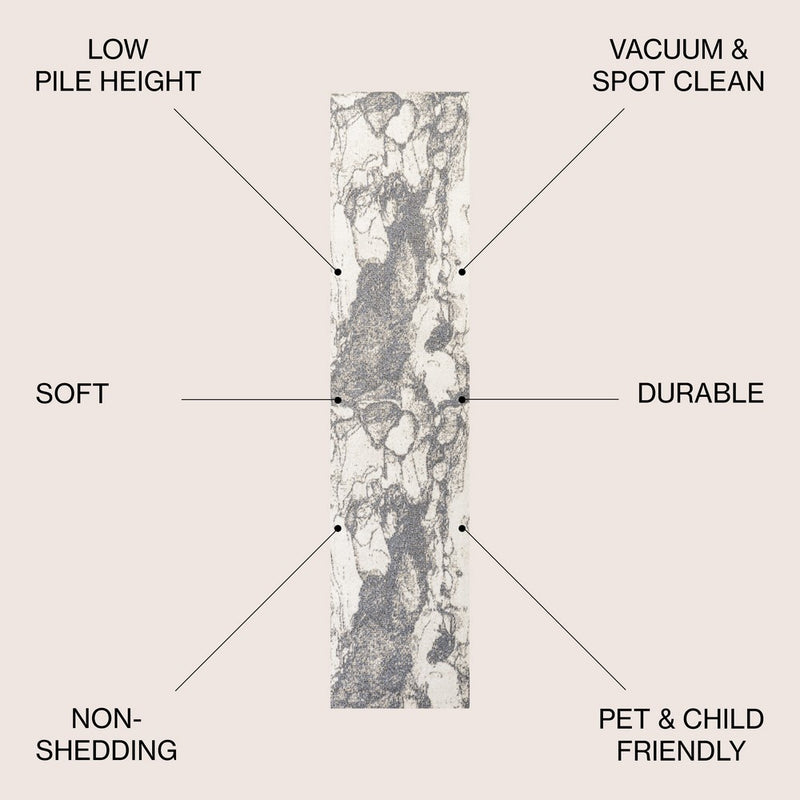 Marmo Abstract Marbled Modern Area Rug