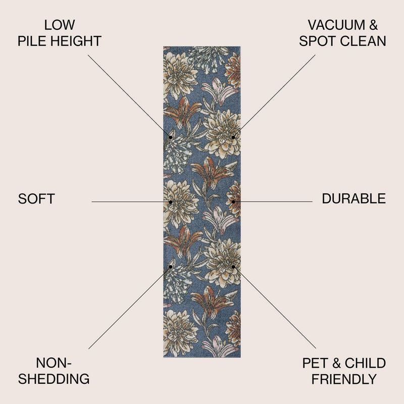 Giglio Modern Botanical Flower Area Rug